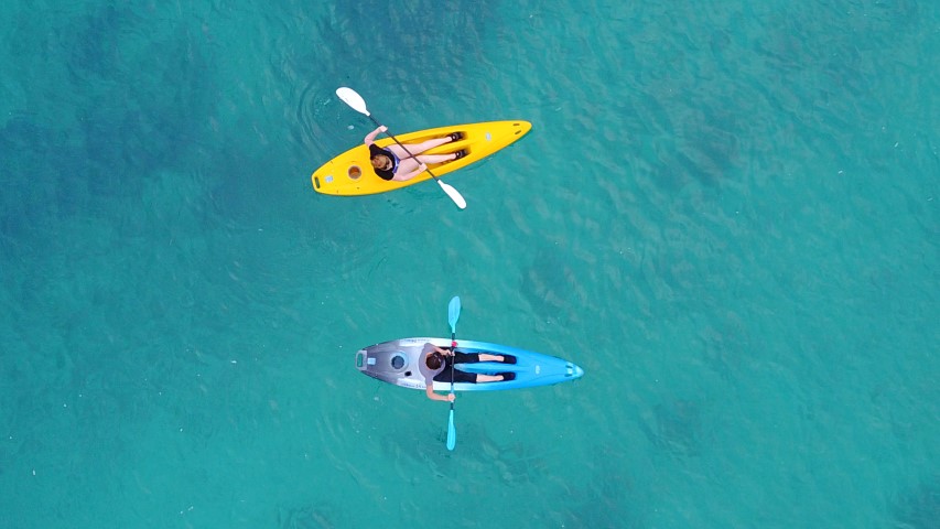 Kayaks on the Lagoon